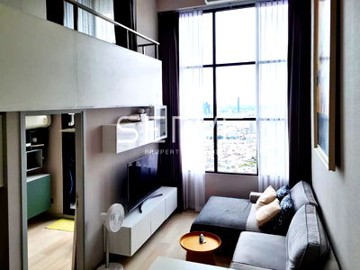 Condos for rent : 🔥🔥Duplex 1 Bed 1 Work Room High Fl. 40+ Good View & Good Location BTS Chong Nonsi 600 m. at Knightsbridge Prime Sathorn Condo / For Rent