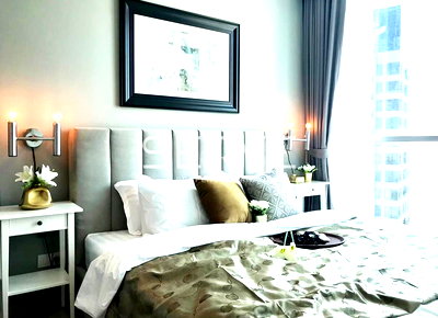 Condos for rent : Nice room 2 Beds High Fl. 20+ Good Location Next to MRT Thailand Cultural Centre 80 m. @ Noble Revolve Ratchada 2