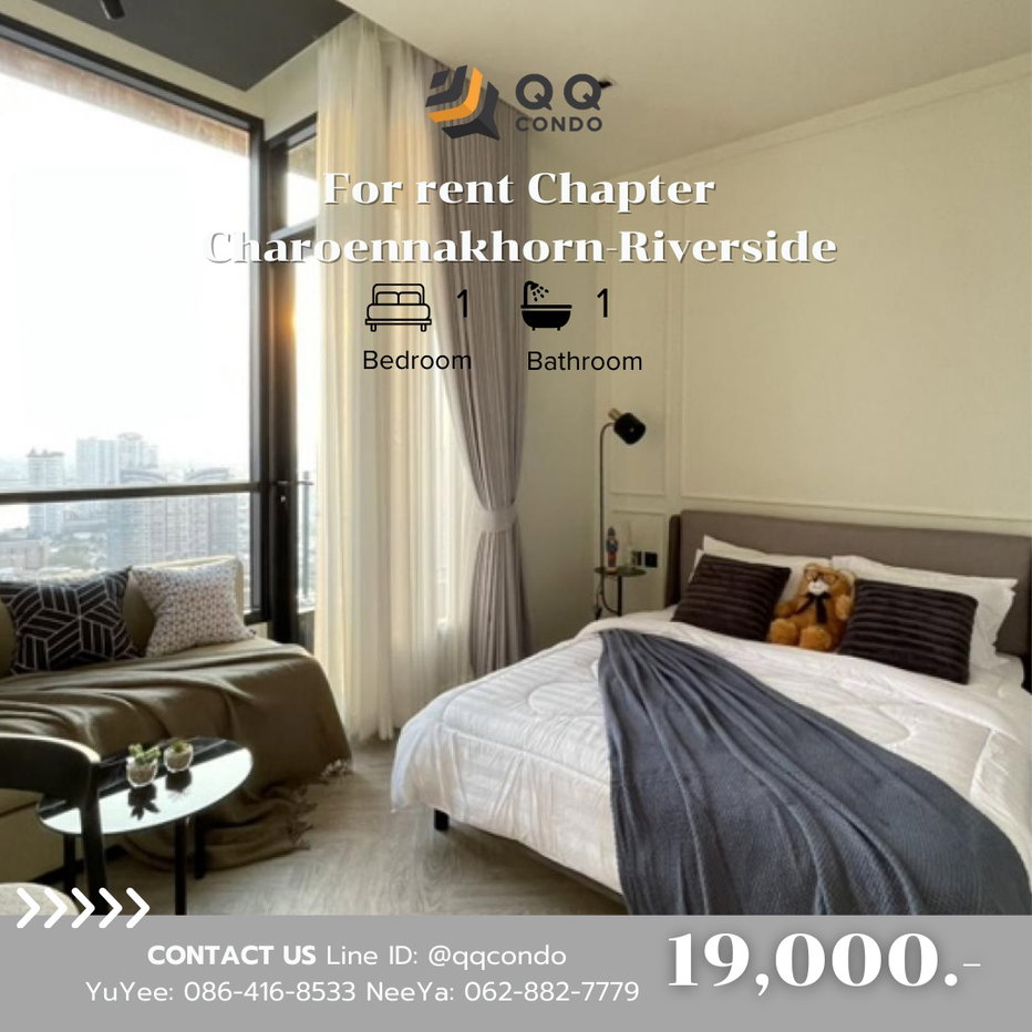 รูป 🍯 🌷✨ ให้เช่า Chapter Charoennakhorn-Riverside 🍯 🌷✨ 26 ตร.ม. 1ห้องนอ ห้องสวย ใกล้ BTS กรุงธนบุรี ** - รูปที่ 1/10