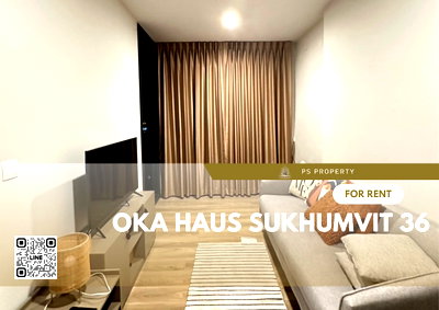 Condos for rent : For rent✨Oka Haus Sukhumvit 36✨ Beautiful room, fully decorated, furniture, appliances ready, near BTS Thonglor.