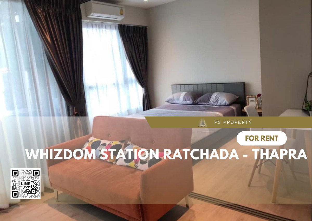 รูป ให้เช่า⭐Whizdom Station Ratchada - Thapra⭐ ใกล้ BTS ตลาดพลู 50 ม. เฟอร์นิเจอร์ เครื่องใช้ไฟฟ้าครบ - รูปที่ 1/21