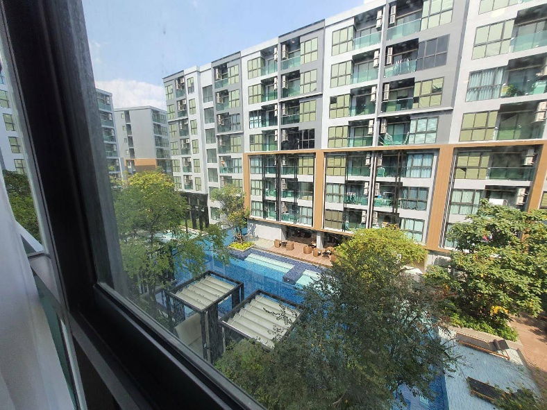 picture For rent✨The Excel Hideaway Sukhumvit 50✨ beautiful room, swimming pool view, furniture, complete electrical appliances, near BTS On Nut. - 17/18