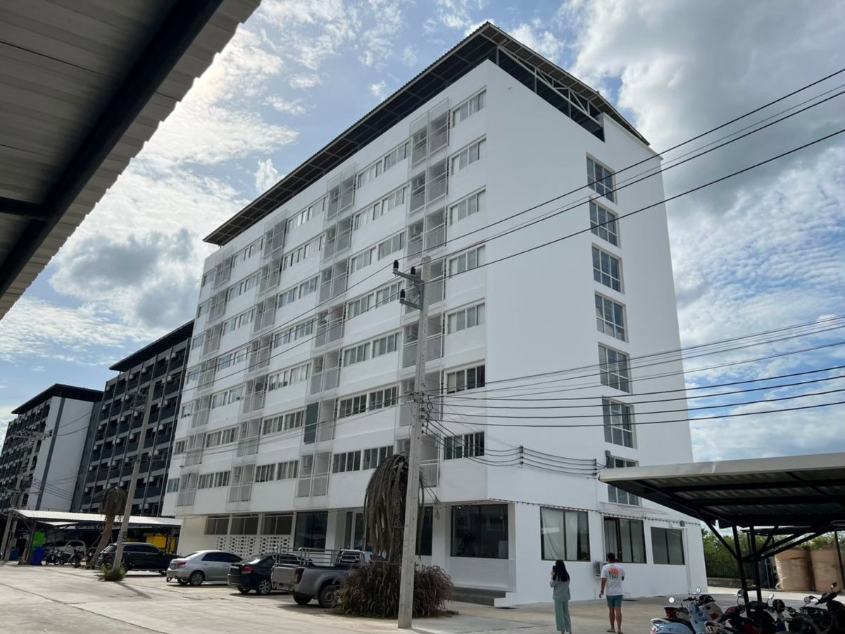 Apartment for sale, 104 rooms, very new building, area 600 square meters, near Kasetsart University, Kamphaeng Saen Campus, Nakhon Pathom.