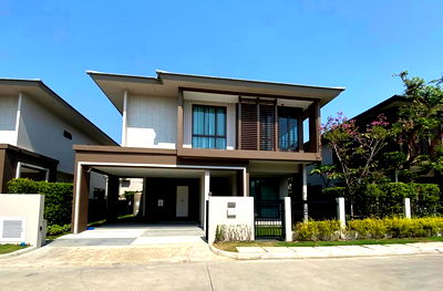 เช่าบ้านเดี่ยว ม.นานาชาติแสตมฟอร์ด :  Rds-3259 ให้เช่า บ้านเดี่ยว Burasiri Krungthep Kreetha นัดชมห้อง 👉line : @propertyfinder 