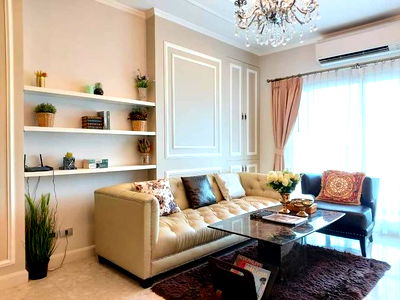 Condo for rent, The Crest Sukhumvit 34, beautiful view, corner room, 2 bedrooms, fully furnished, ready to move in, 14th floor, near BTS Thonglor.