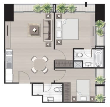 Hot Deal 128K/sq.m. !! 2 Beds Corner Unit with Unblock view BTS Ekkamai / Condo For Sale & For Rent-Noble Reveal