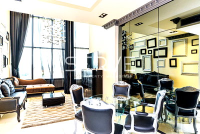 Condos for sale : Duplex 1 Bed 1 Bath with Bathtub Luxury Style Good Location BTS Phrom Phong 800 m. / Rent & Sale-The Emporio Place