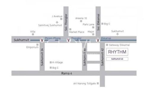 1 Bed Unit For Rent & Sale Good Location Close To BTS Ekkamai -Rhythm Sukhumvit 42
