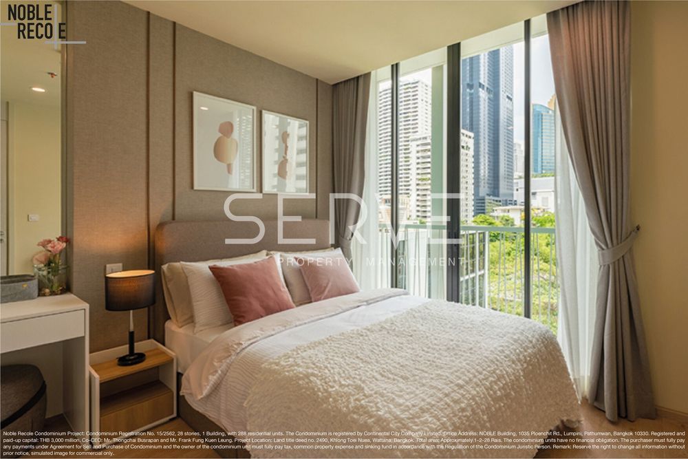 รูป Sell Down Payment : Below Market Price - 2 Beds Unit in Asoke / Close to BTS & Met-Noble Recole Sukhumvit 19 (โนเบิล รีโคล สุขุมวิท 19) - รูปที่ 1/3