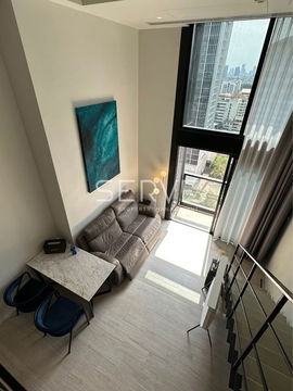 Loft 1 Bed 46 sq.m. High Fl. 10+ Good Location Close to BTS Surasak 400 m. / For Rent & For Sale-The Lofts Silom