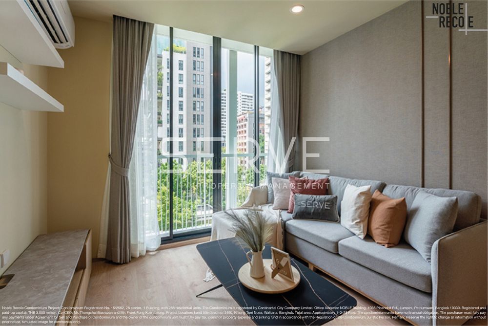 รูป Sell Down Payment : Below Market Price - 2 Beds Unit in Asoke / Close to BTS & Met-Noble Recole Sukhumvit 19 (โนเบิล รีโคล สุขุมวิท 19) - รูปที่ 2/3