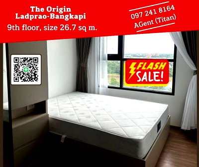 คอนโดให้เช่า : 🔥🔥The Origin ram209  One bed room เลขสวย ห้องดี อยู่แล้วรวย!!!🔥🔥