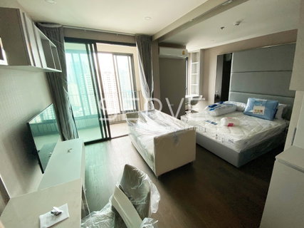 รูปภาพ 1 Bed with Partition High Fl. 20+ Good View Good Location Close to BTS Ratchathewi 390 m. at Ideo Q Siam-Ratchathewi Condo / For Rent