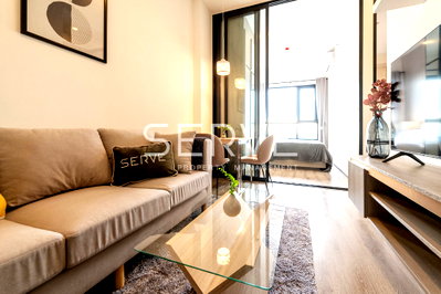 Condos for rent : 1 Bed Modern Style Super High Fl. 40+ Nice View & Good Location Close to BTS On Nut 650 m./For Rent-KnightsBridge Prime Onnut