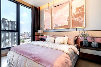 คอนโดให้เช่า : ว่างพร้อมอยู่ครับ! The Esse at Singha Complex ติดมศว ติดMRTเพชรบุรี ห้องใหม่ตึกใหม่ เครื่องใช้ไฟฟ้าครบ