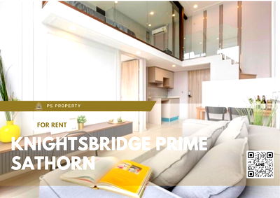 Condos for rent : For rent ⭐KnightsBridge Prime Sathorn⭐ Duplex room with furniture. Electrical appliances near BTS Chong Nonsi