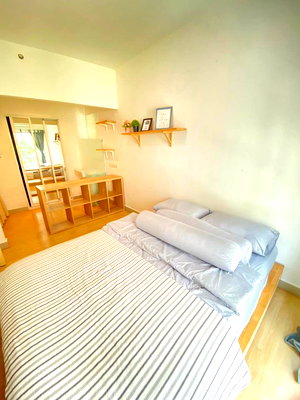 Condos for rent Big C Super Center Ratchadamri : MB4098 A Space Asoke - Ratchada Beautiful room, complete electrical appliances-furniture, convenient travel, ready to move in, near MRT Rama 9.