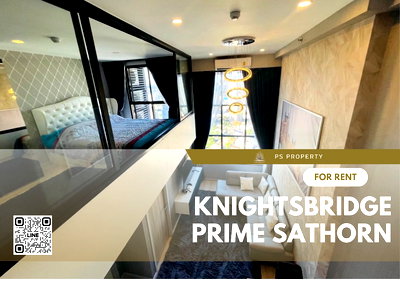 คอนโดให้เช่า : ให้เช่า✨ KnightsBridge  Prime Sathorn✨ ห้องใหม่สวยมาก ตกแต่งพร้อมเฟอร์นิเจอร์ เครื่องใช้ไฟฟ้า ใลก้ BTS ช่องนนทรี