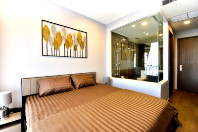 Condos for rent : Ashton Chula - Silom【𝐑𝐄𝐍𝐓】🔥 luxury bedroom Panoramic view Complete furniture Full central, near Sam Yan Mit Town 🔥 Contact Line ID: @hacondo