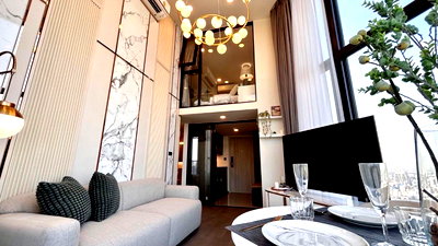 Condos for rent : Park Origin Chula - Samyan【𝐑𝐄𝐍𝐓】🔥 Loft room, 2 floors, Luxury decoration, near MRT Sam Yan.🔥 Contact Line ID: @hacondo