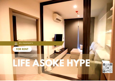 คอนโดให้เช่า : ให้เช่า 🎈Life Asoke Hype🎈ห้องสวย บิ้วอิน ตกแต่งครบพร้อมเข้าอยู่ 🆓FREE WIFI 🚆ใกล้ MRT เพชรบุร