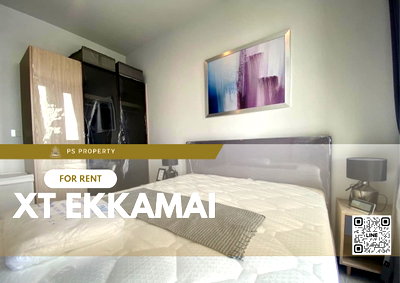 Condos for rent : For rent 📣XT Ekkamai 📣 convenient travel near BTS Ekkamai, fully decorated with furniture and electrical appliances.