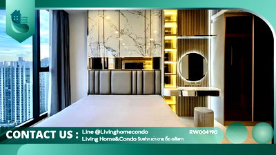 Condos for rent :  For rent One9Five Asoke-Rama9, beautiful, luxurious room, fully built-in, ready to move in LH-RW004190
