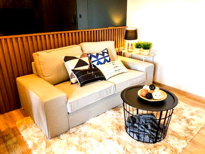 Condos for rent Chatuchak : LJM129  The Line Chatuchak-Mochit, 29th floor, city view, 35 sq m., 1 bedroom, 1 bathroom, 25,000 baht. 064-959-8900