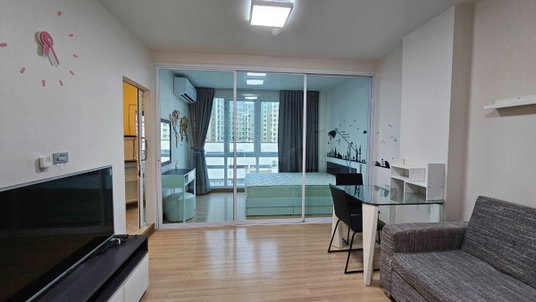 รูปภาพ 🔥R750 Condo for rent, Garden Asoke, Rama 9, next to Showdc, beautiful room, never rented out before, fully furnished, has waching manchine.