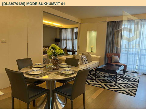 DL23070126 Condo for rent, MODE Sukhumvit 61 near BTS Ekkamai, ready to move in, call urgently 0656133286 LineID @655ebbvc