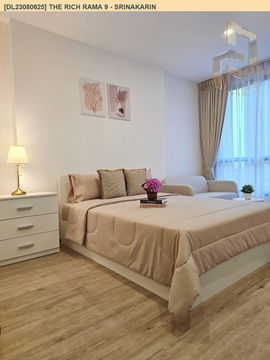 DL23080625 Condo for rent, The Rich Rama 9 - Srinakarin near AIRPORT RAIL LINK หัวหมาก, ready to move in, call urgently 0656133286 LineID @655ebbvc