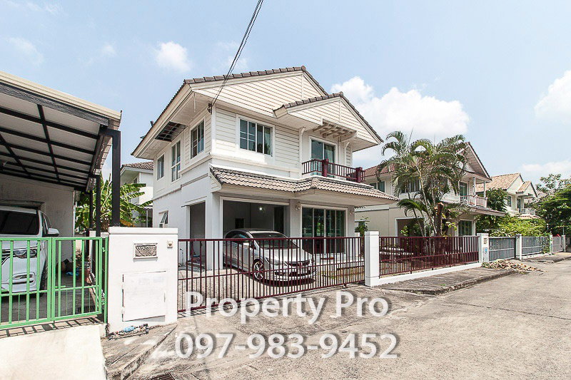 ขายบ้านเดี่ยว : ขาย บ้าน พฤกษ์ลดา รังสิต คลอง 4 บ้านเดี่ยว 51 ตรว 122 ตรม 3 ห้องนอน ใกล้ ลำลูกกา สายไหม กาญจนาภิเษก : EL23S-036