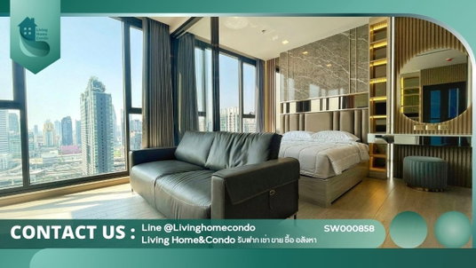 FOR SALE One9Five Asoke-Rama9, beautifully decorated, high floor, great location in Asoke area