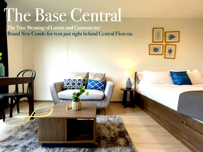 Condos for rent Phuket : The Base Central Phuket, new condo, behind Central, complete with furniture and electrical appliances.