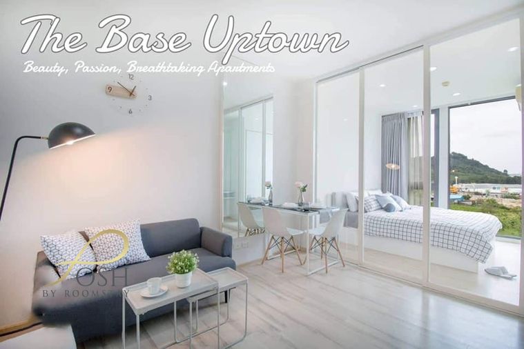 The Base Uptown Condo By Sansiri near Lotus intersection, next to the main road, next to TTB Bank. Fully furnished There is a washing machine.
