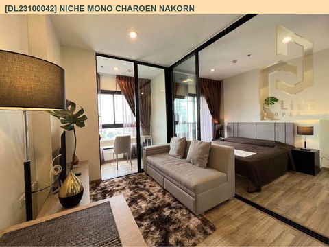 DL23100042 Condo for rent, NICHE MONO CHAROEN NAKORN near BTS Talat Phlu, ready to move in, call urgently 0656133286 LineID @655ebbvc