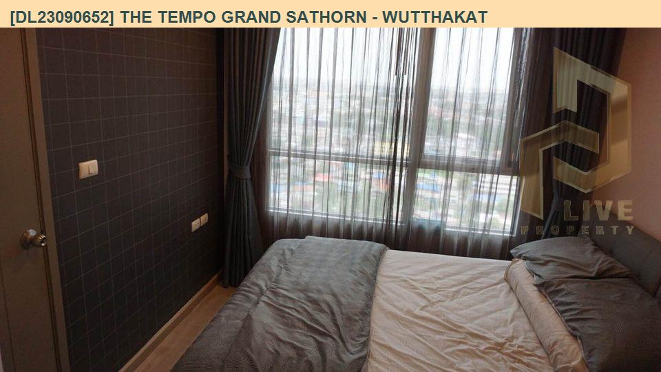 รูป DL23090652 ให้เช่าคอนโด เดอะ เทมโป แกรนด์ สาทร - วุฒากาศ (The Tempo Grand Sathorn - Wutthakat) ใกล้ BTS วุฒากาศ พร้อมเข้าอยู่ โทรด่วน 0614453194 LineID @162cjixi - รูปที่ 2/8