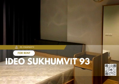 Condos for rent : For rent🔥IDEO Sukhumvit 93🔥, furniture, complete electrical appliances, near BTS Bang Chak.