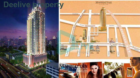 DL006459 ให้เช่าคอนโด แมนฮัตตั้น ชิดลม (Manhattan Chidlom) ใกล้ BTS ชิดลม พร้อมเข้าอยู่ โทรด่วน 0614453194 LineID @162cjixi