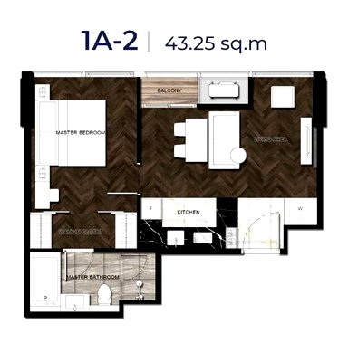 Condos for sale : 1 Bed with Bathtub 43.25 sq.m. High Fl. 30+  New Condo Good Location Next to BTS Thong Lo 20 m-The ESSE Sukhumvit 36