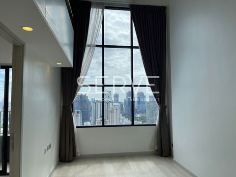 6.9 MB! - Duplex 1 bed Super High Fl. 35+ Nice View & Good Location Close to BTS Chong Nonsi 600 m.-Knightsbridge Prime Sathorn