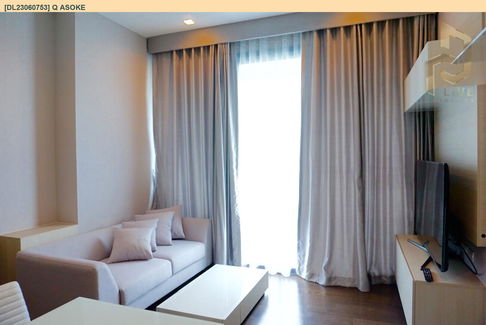 DL23060753 Condo for rent, Q Asoke near MRT Phetburi, ready to move in, call urgently 0656133286 LineID @655ebbvc