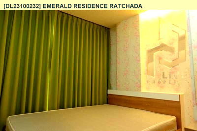 Condos for rent MRT Huai Khwang : DL23100232 Condo for rent, Emerald Residence Ratchada near MRT ห้วยขวาง, ready to move in, call urgently 0638692663 LineID @523dslwi
