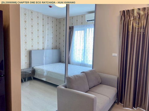 DL23050588 Condo for rent, Chapter One Eco Ratchada - Huai Khwang near MRT ห้วยขวาง, ready to move in, call urgently 0800343450 LineID @655ebbvc