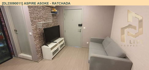 DL23090011 Condo for rent, Aspire Asoke - Ratchada near MRT พระราม 9, ready to move in, call urgently 0638692663 LineID @162cjixi