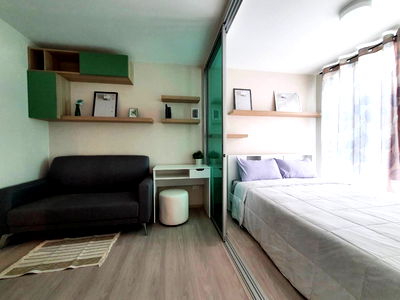 เช่าคอนโด เขตบางกะปิ : ให้เช่า Plum ramkhamhang 60 interchange 🍁ห้องแต่งสวย เฟอร์ครบ พร้อมเข้าอยู่!! << ห้องมุม>>