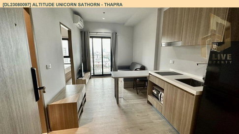 DL23080097 Condo for rent, Altitude Unicorn Sathorn - Thapra near BTS Talat Phlu, ready to move in, call urgently 0653619502 LineID @897iyzll