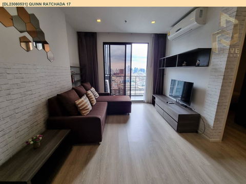 DL23080531 Condo for rent, Quinn Ratchada 17 near MRT สุทธิสาร, ready to move in, call urgently 0656133286 LineID @655ebbvc