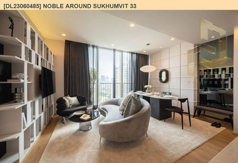 DL23060485 Condo for rent, Noble Around Sukhumvit 33 near BTS Phrom Phong, ready to move in, call urgently 0656133286 LineID @655ebbvc