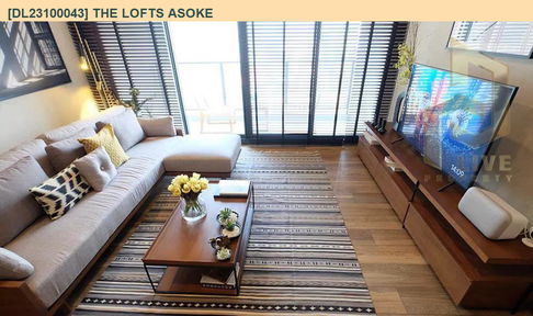 DL23100043 Condo for rent, The Lofts Asoke  near MRT เพชรบุรี, ready to move in, call urgently 0656133286 LineID @655ebbvc